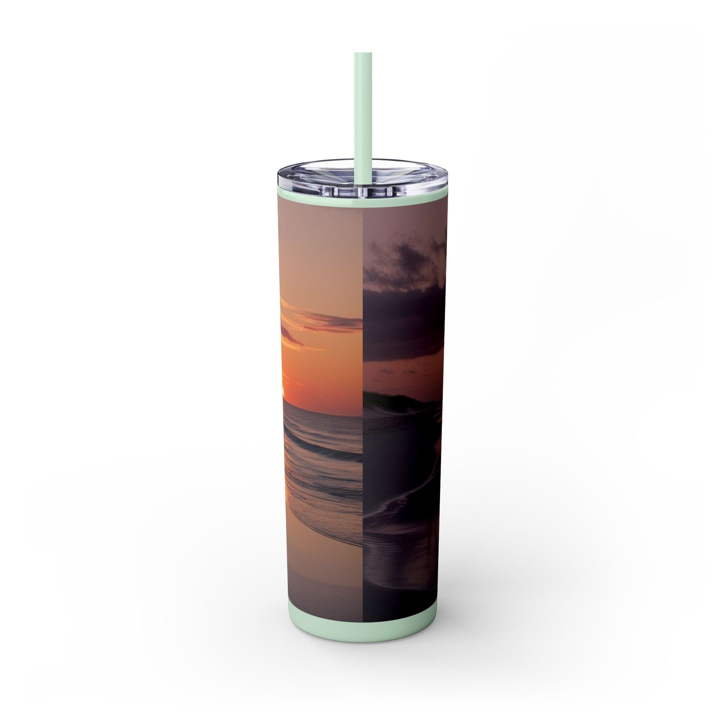 Brilliant Sunrise Skinny Tumbler with Straw, 20oz