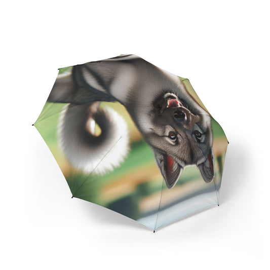Norwegian Elkhound Semi-Automatic Foldable Umbrella