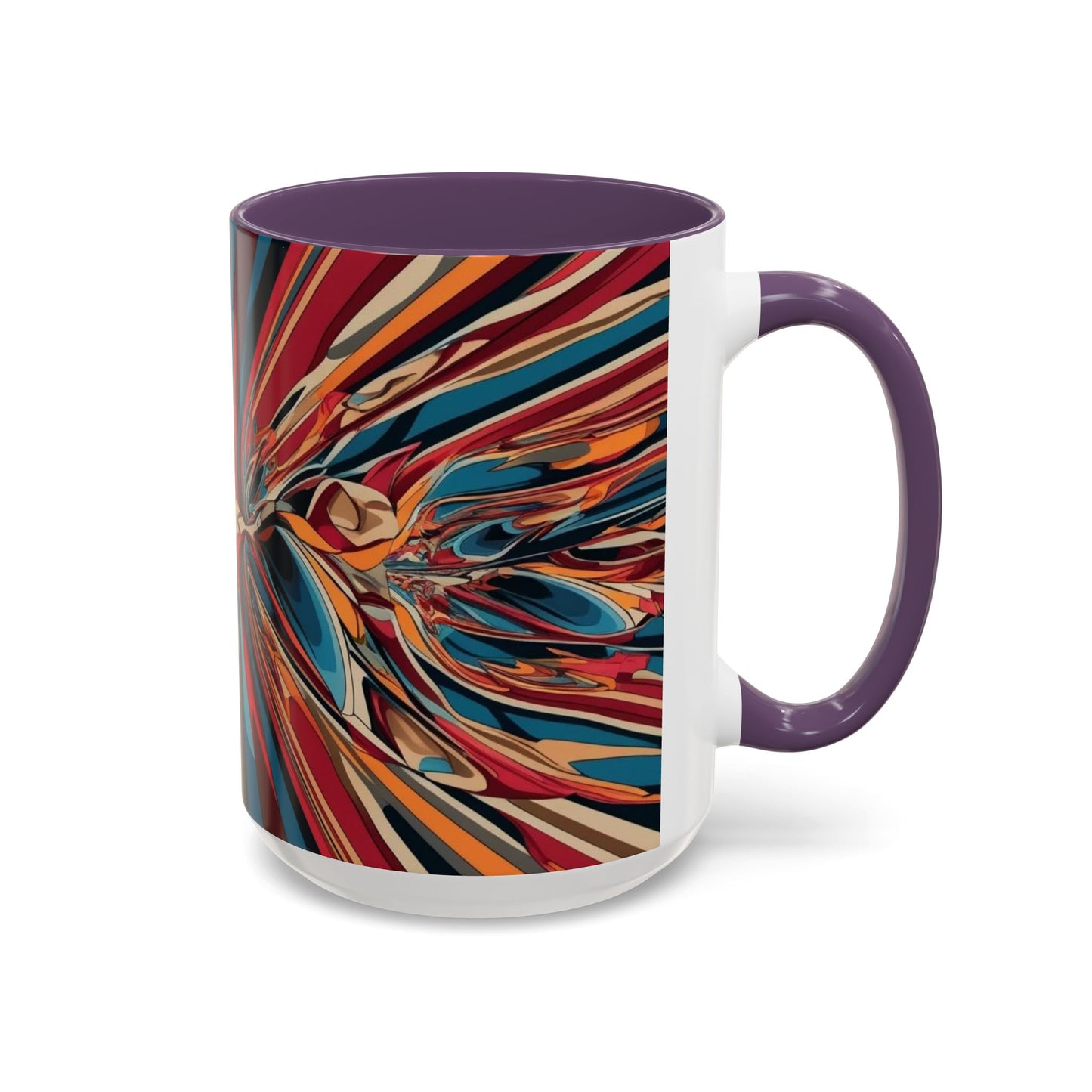 Optical Illusion Accent Mug – Ceramic Coffee Cup