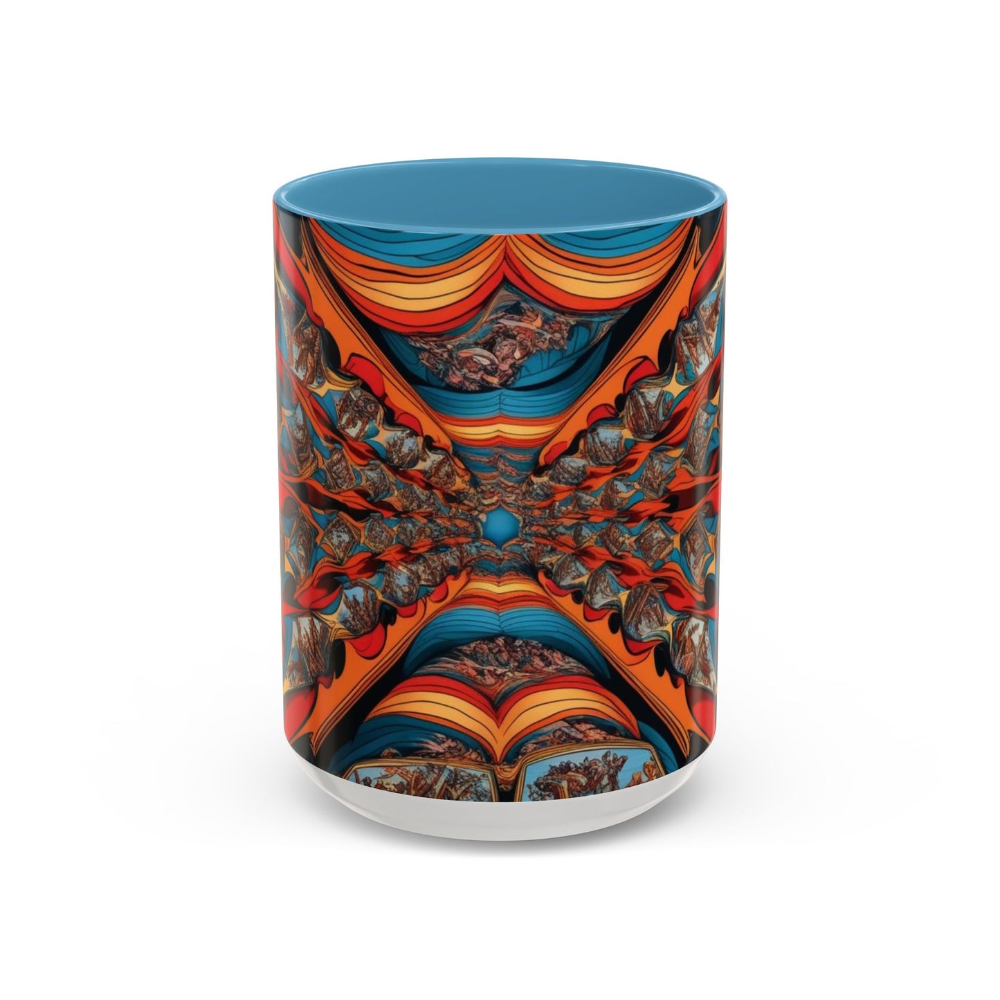 Optical Illusion Accent Mug – Ceramic Coffee Cup