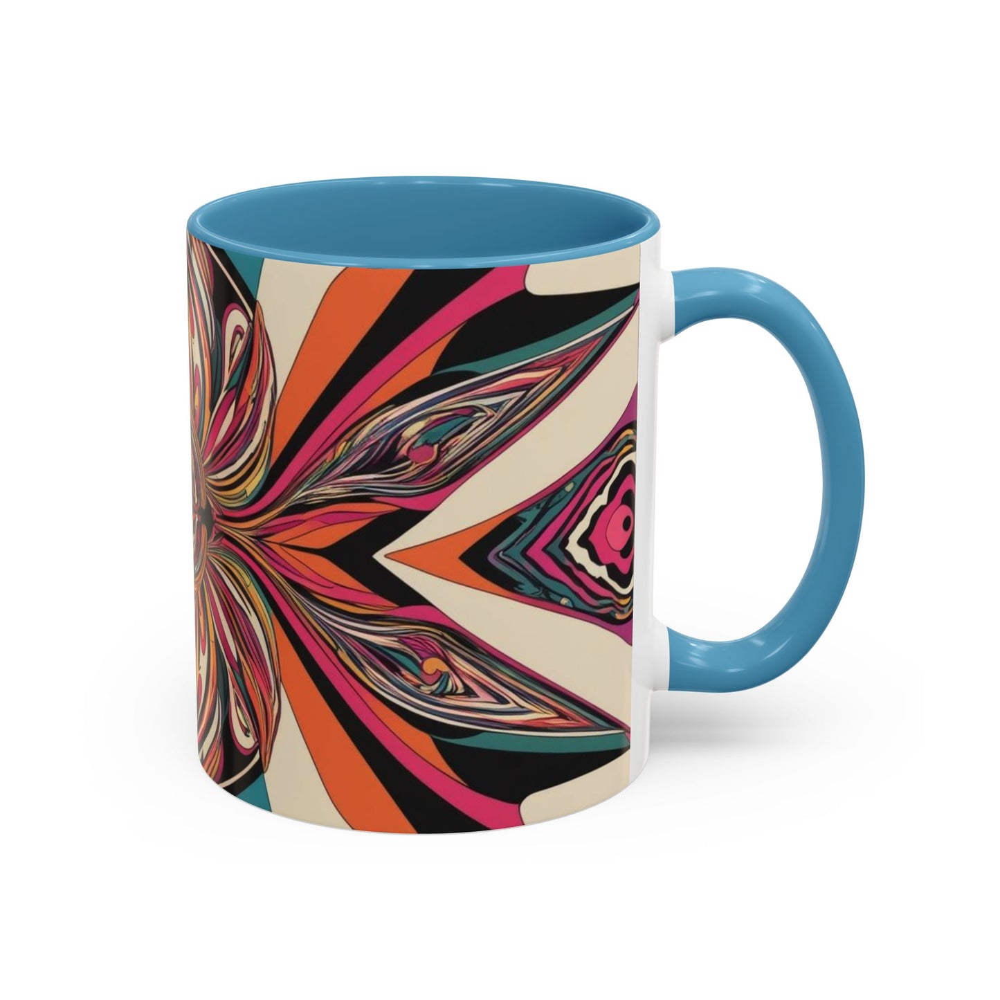 Optical Illusion Accent Mug – Ceramic Coffee Cup
