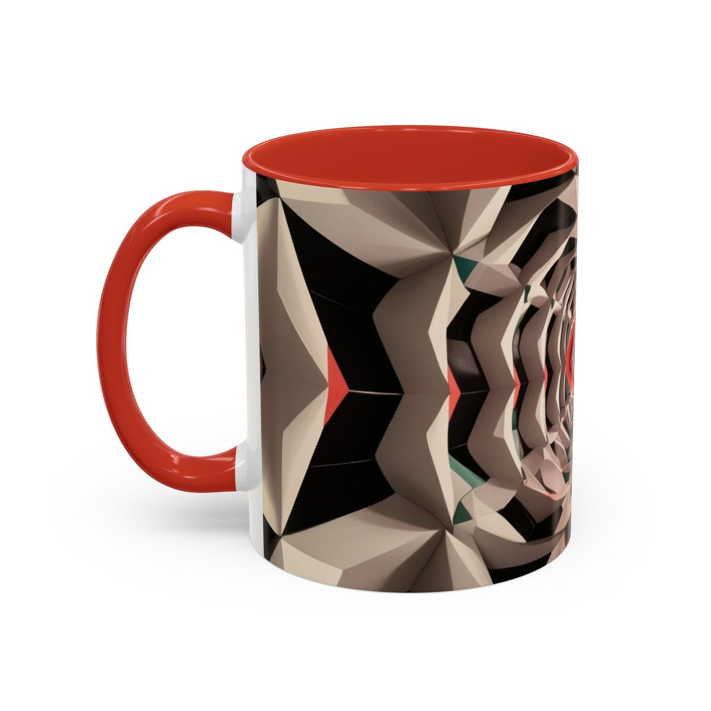 Optical Illusion Accent Mug – Ceramic Coffee Cup