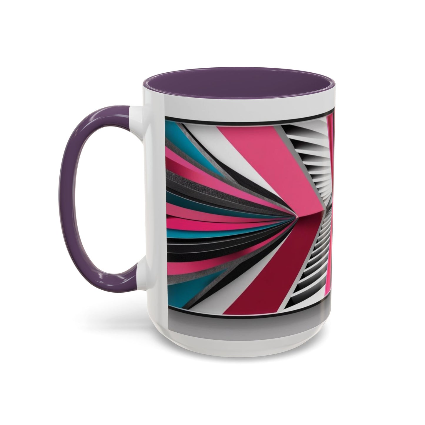 Optical Illusion Accent Mug – Ceramic Coffee Cup