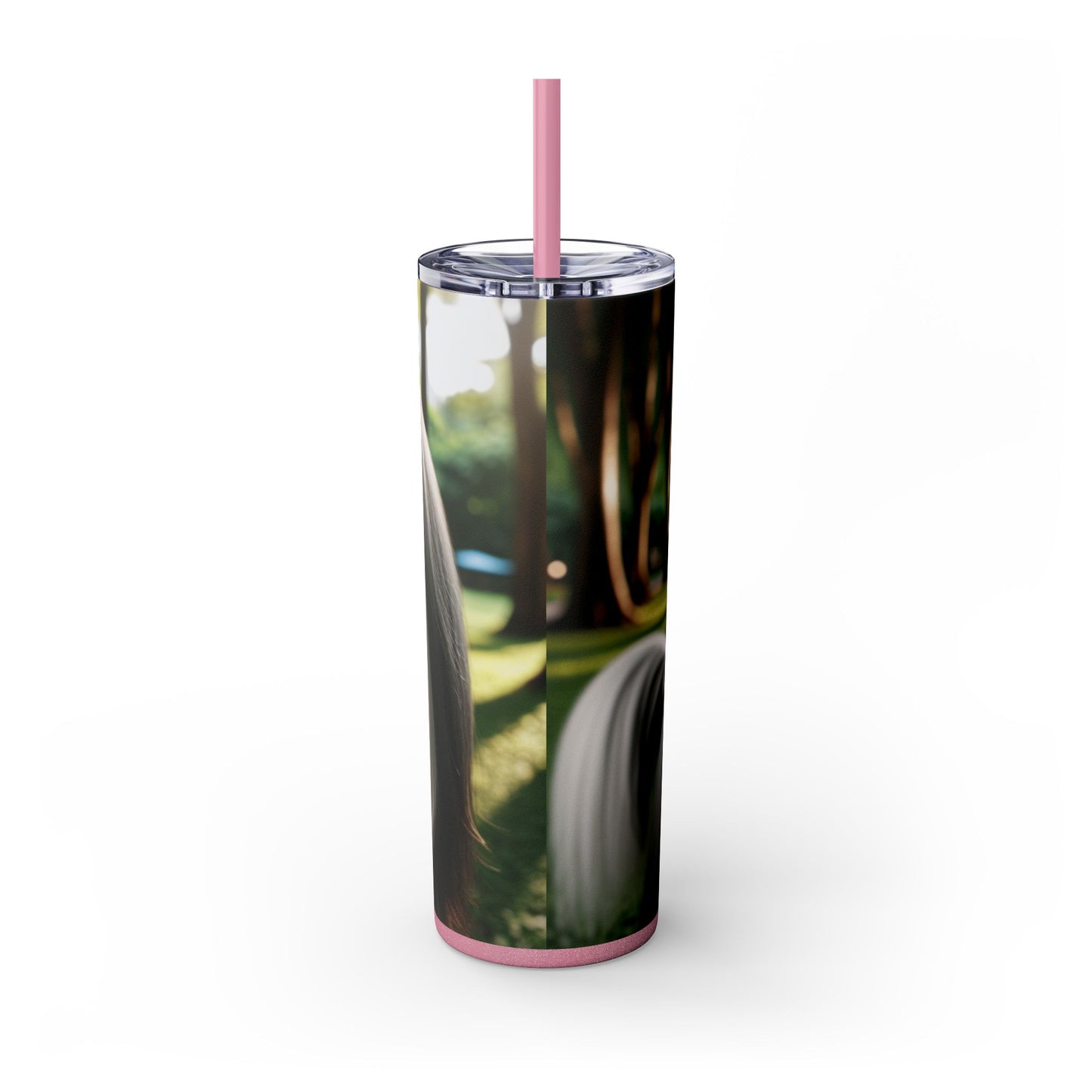 Tibetan Terrier Skinny Tumbler with Straw, 20oz