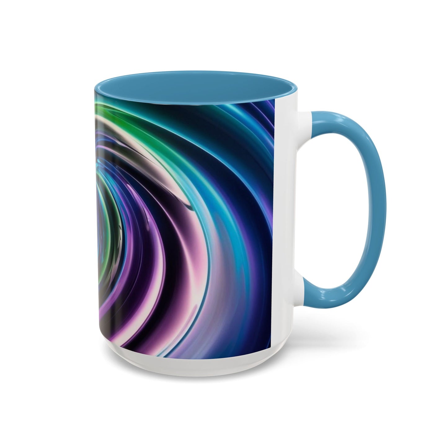 Optical Illusion Accent Mug – Ceramic Coffee Cup
