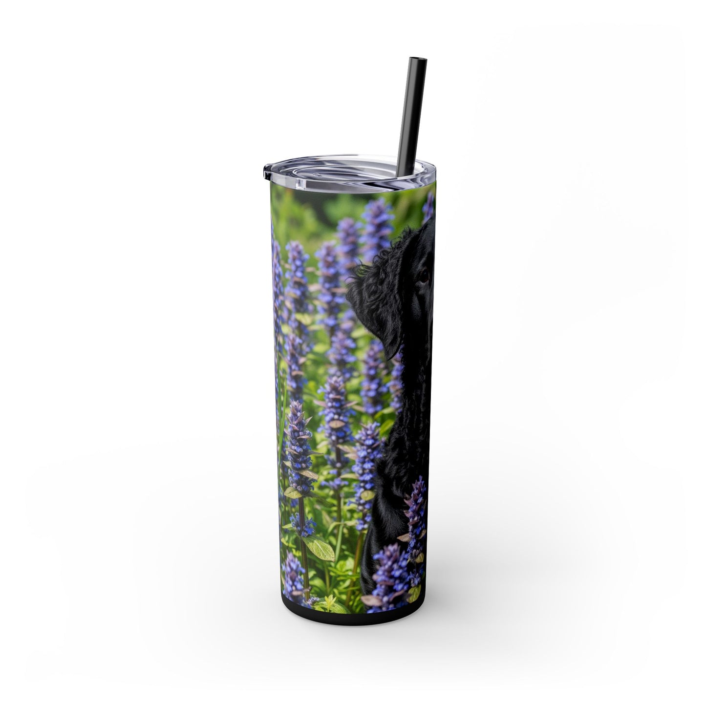 Gobelet isotherme à paille en forme de retriever à poil frisé, 590 ml
