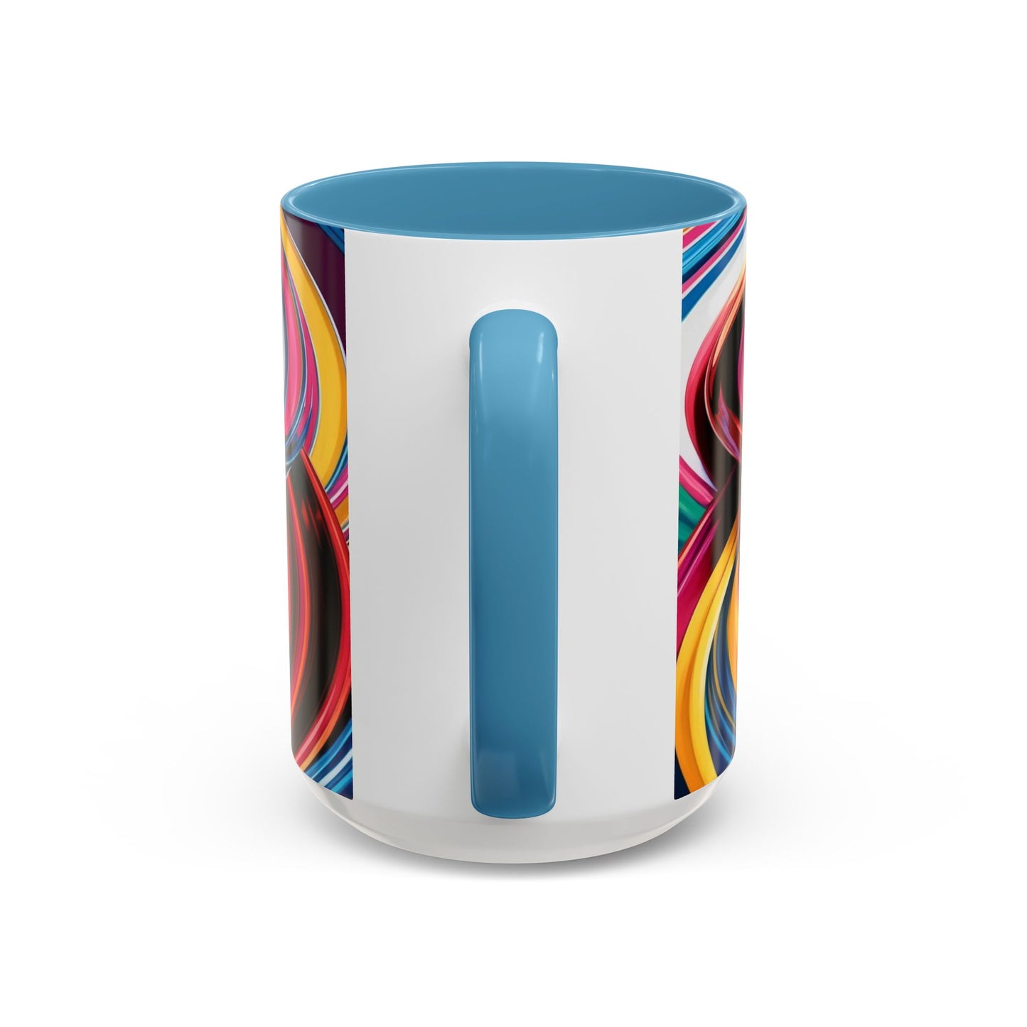 Optical Illusion Accent Mug – Ceramic Coffee Cup