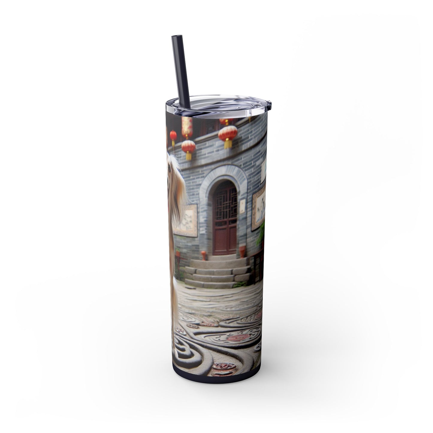Gobelet Saluki chinois avec paille, 590 ml