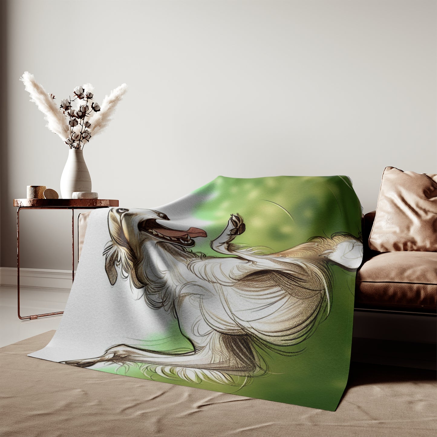 Borzoi Sweatshirt Blanket