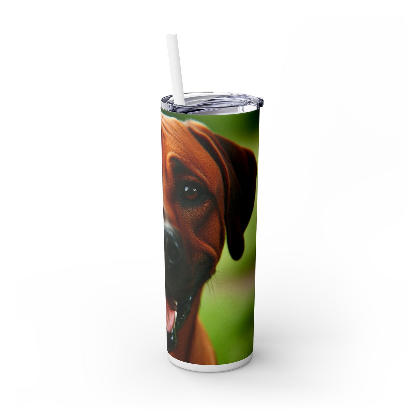 Rhodesian Ridgeback Skinny Tumbler with Straw, 20oz