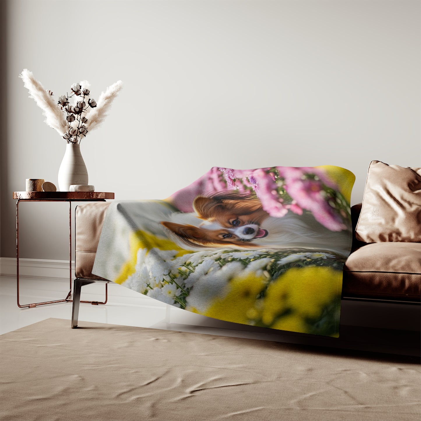 Papillon Sweatshirt Blanket