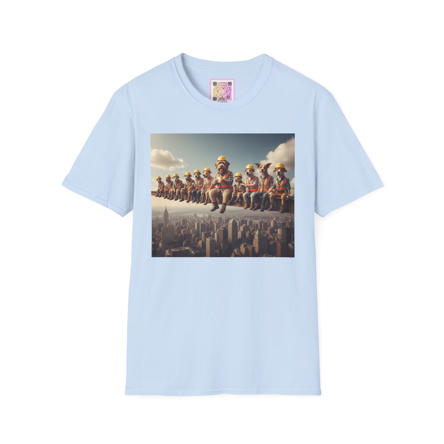 Canine Canvas Collection: Lunch atop a Skyscraper Homage Tee Shirt