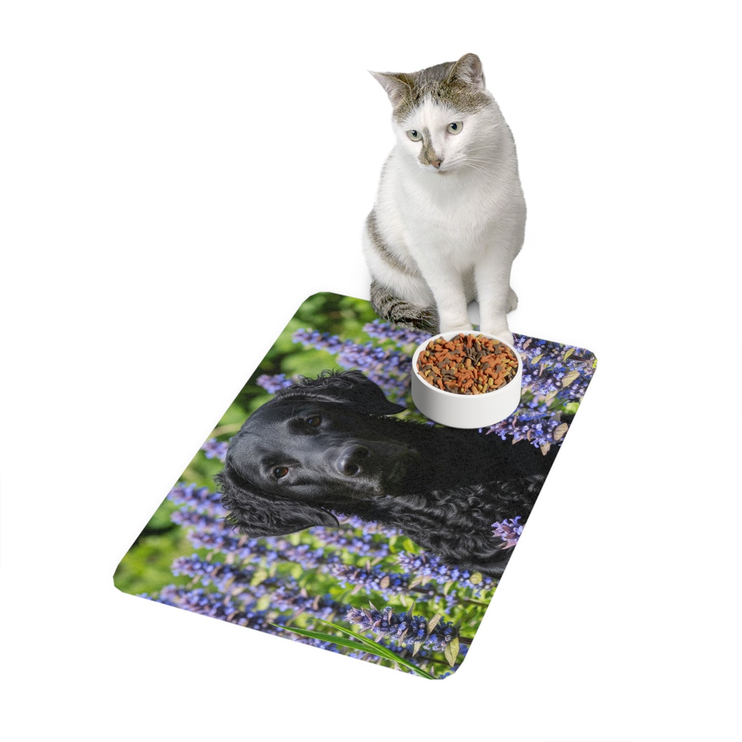 Tapis pour nourriture pour animaux (12x18) - Retriever à poil frisé