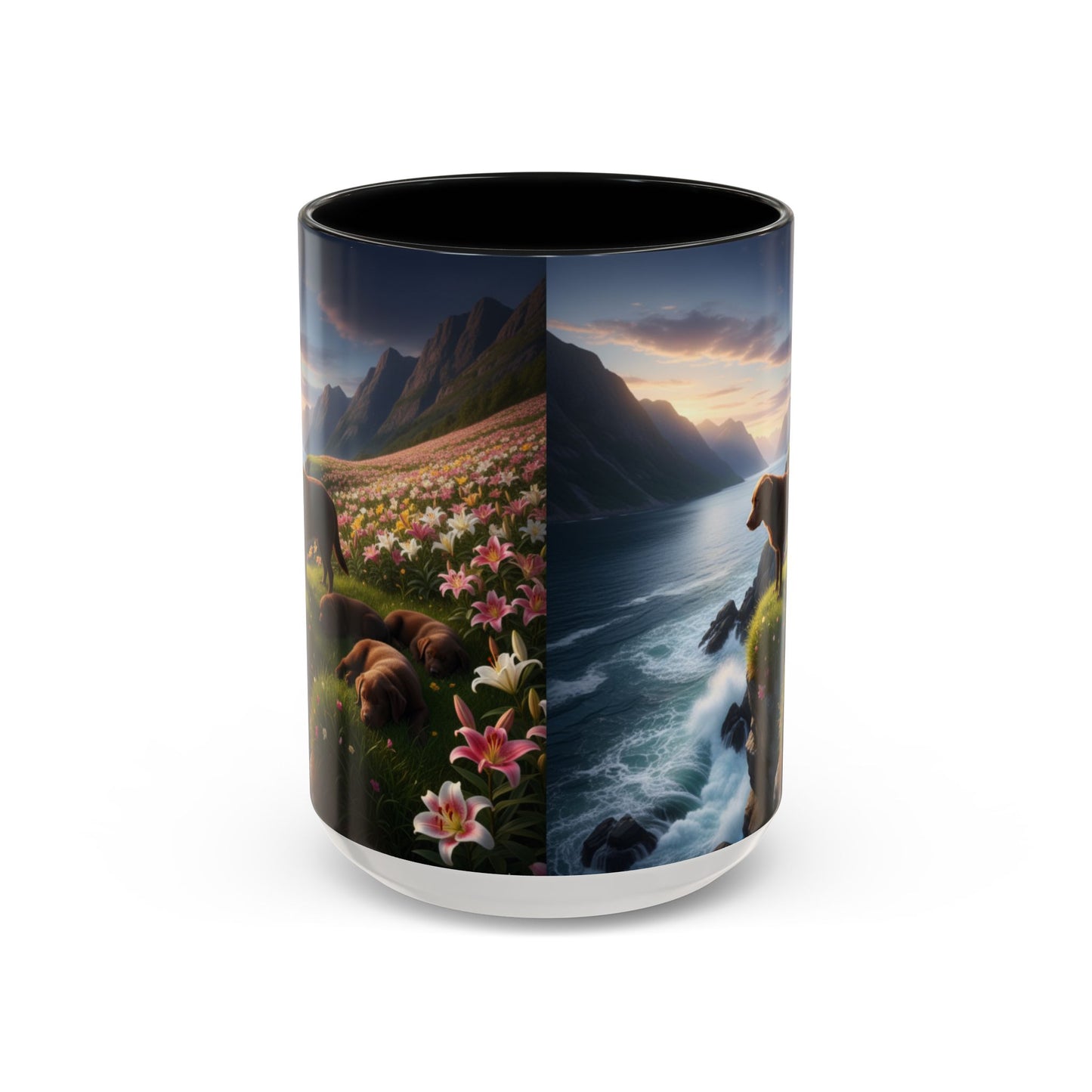 Chocolate Labrador Retriever Accent Mug – Ceramic Coffee Cup