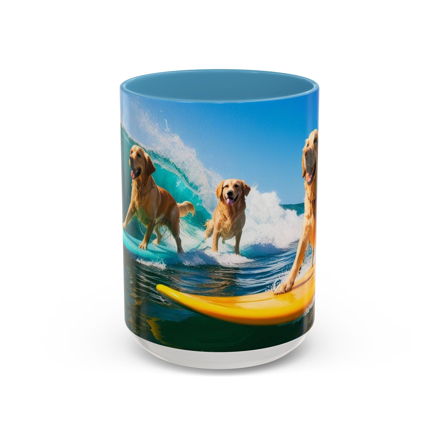 Mug à café Surf Dogs Accent - Cadeau idéal pour les amoureux des chiens