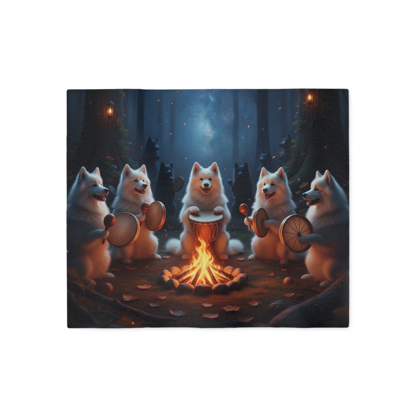 American Eskimo Dog Sweatshirt Blanket