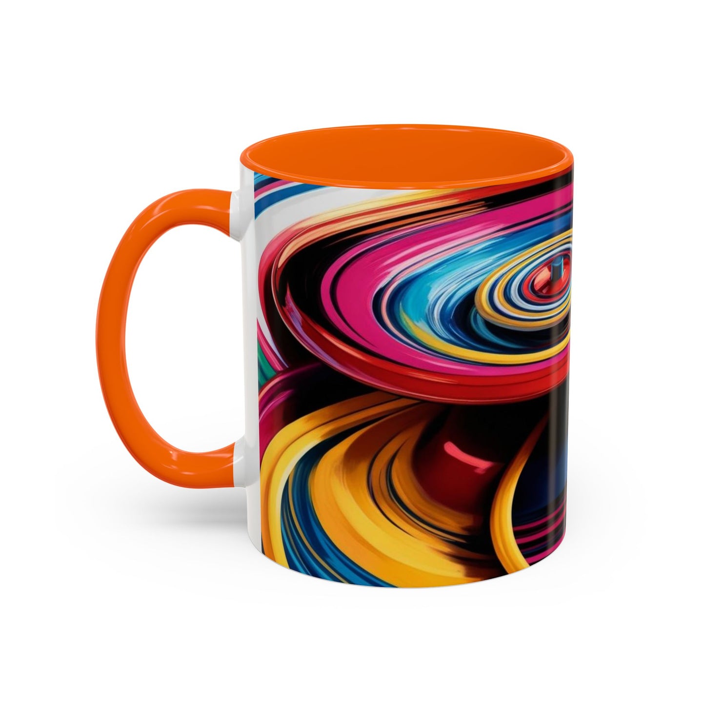 Optical Illusion Accent Mug – Ceramic Coffee Cup