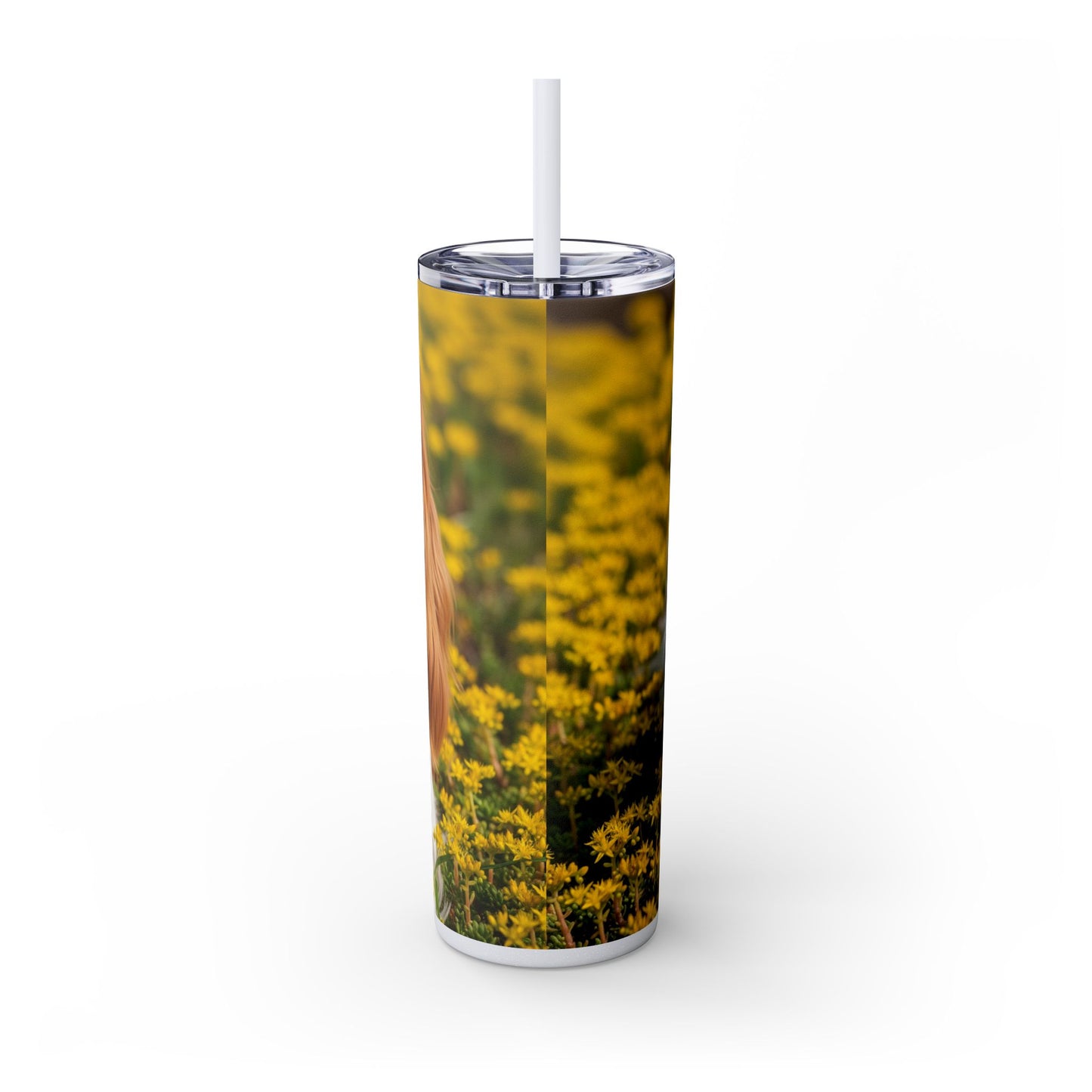 Skinny Tumbler with Straw – 20 oz Stainless Steel Cup