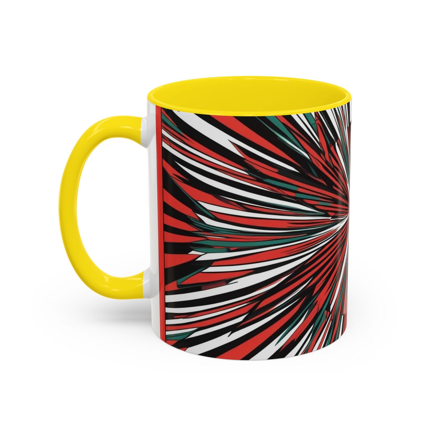 Optical Illusion Accent Mug – Ceramic Coffee Cup