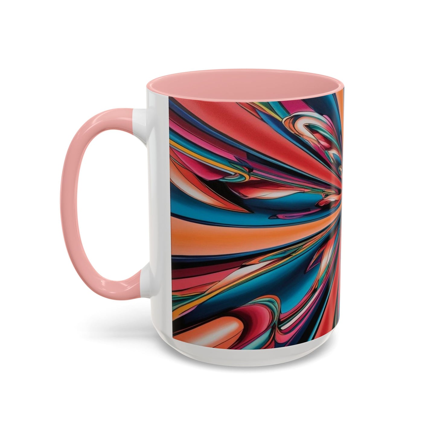 Optical Illusion Accent Mug – Ceramic Coffee Cup