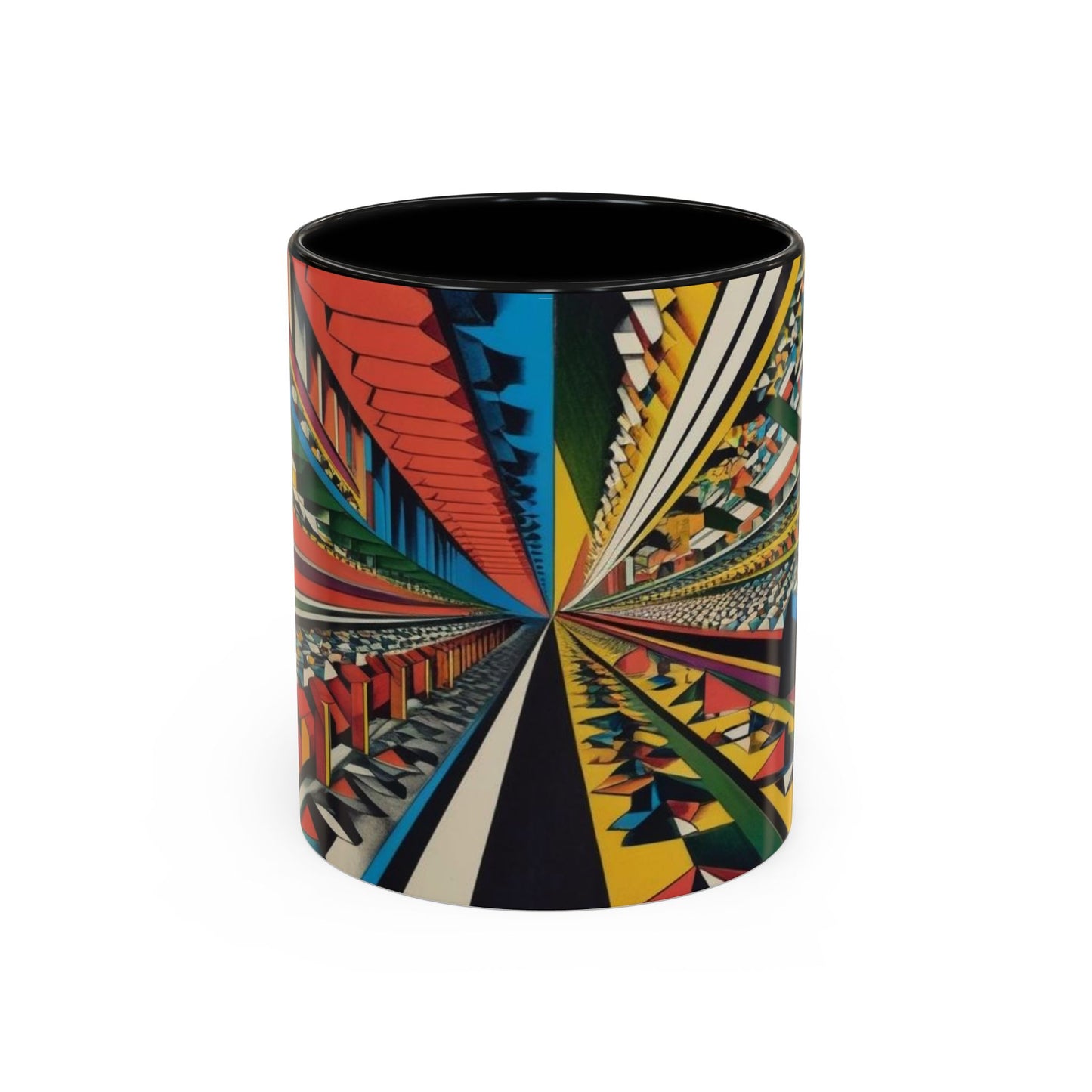 Optical Illusion Accent Mug – Ceramic Coffee Cup