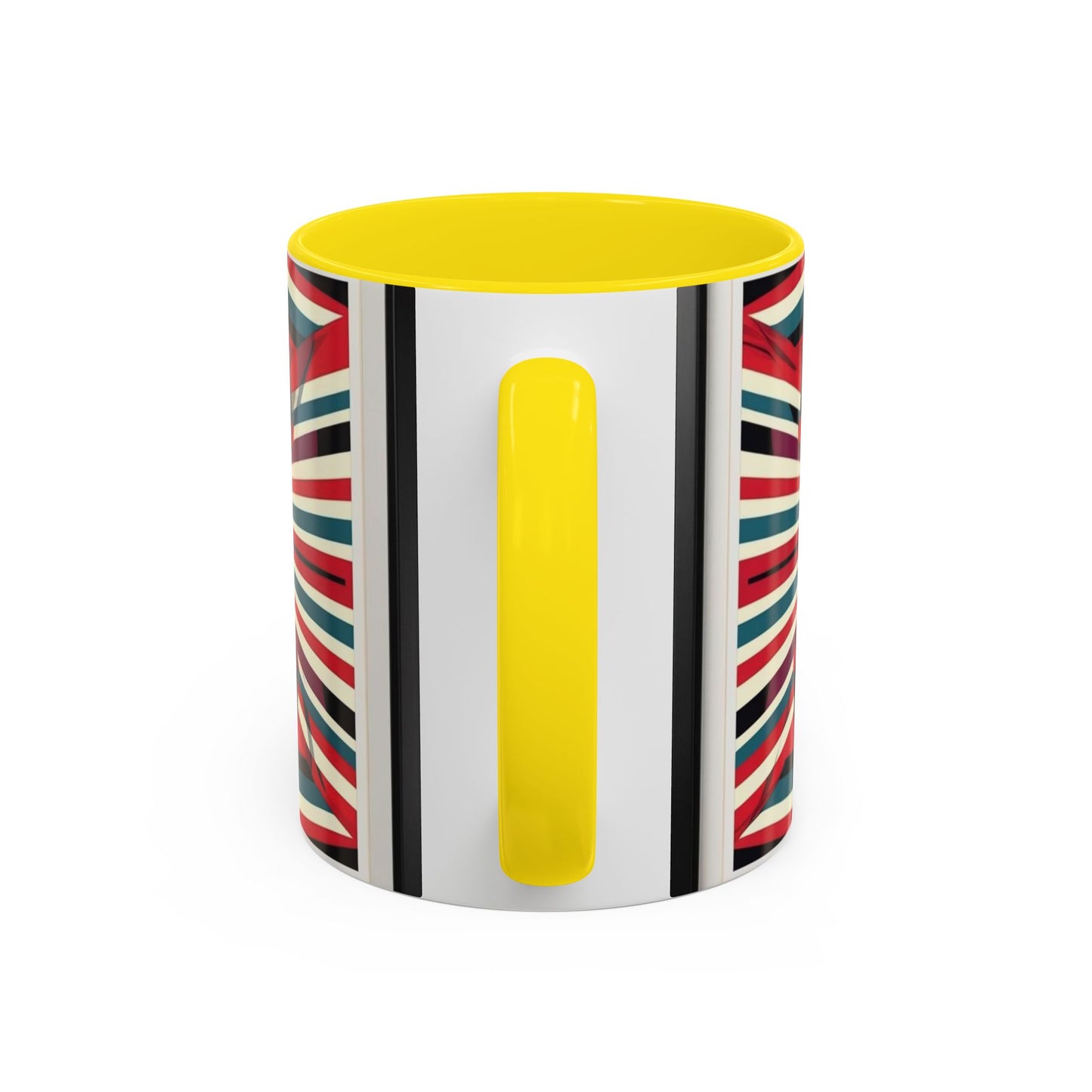 Optical Illusion Accent Mug – Ceramic Coffee Cup