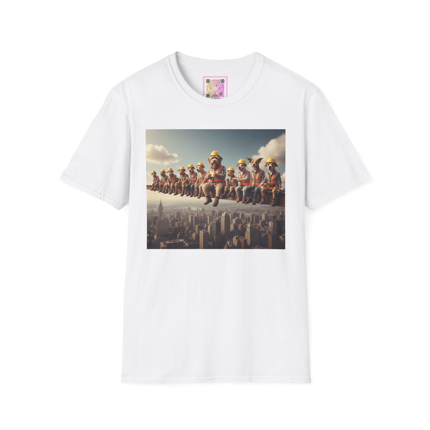 Canine Canvas Collection: Lunch atop a Skyscraper Homage Tee Shirt