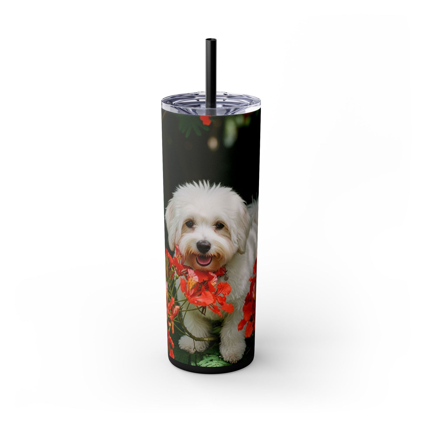 Gobelet Coton de Tuléar avec paille, 590 ml