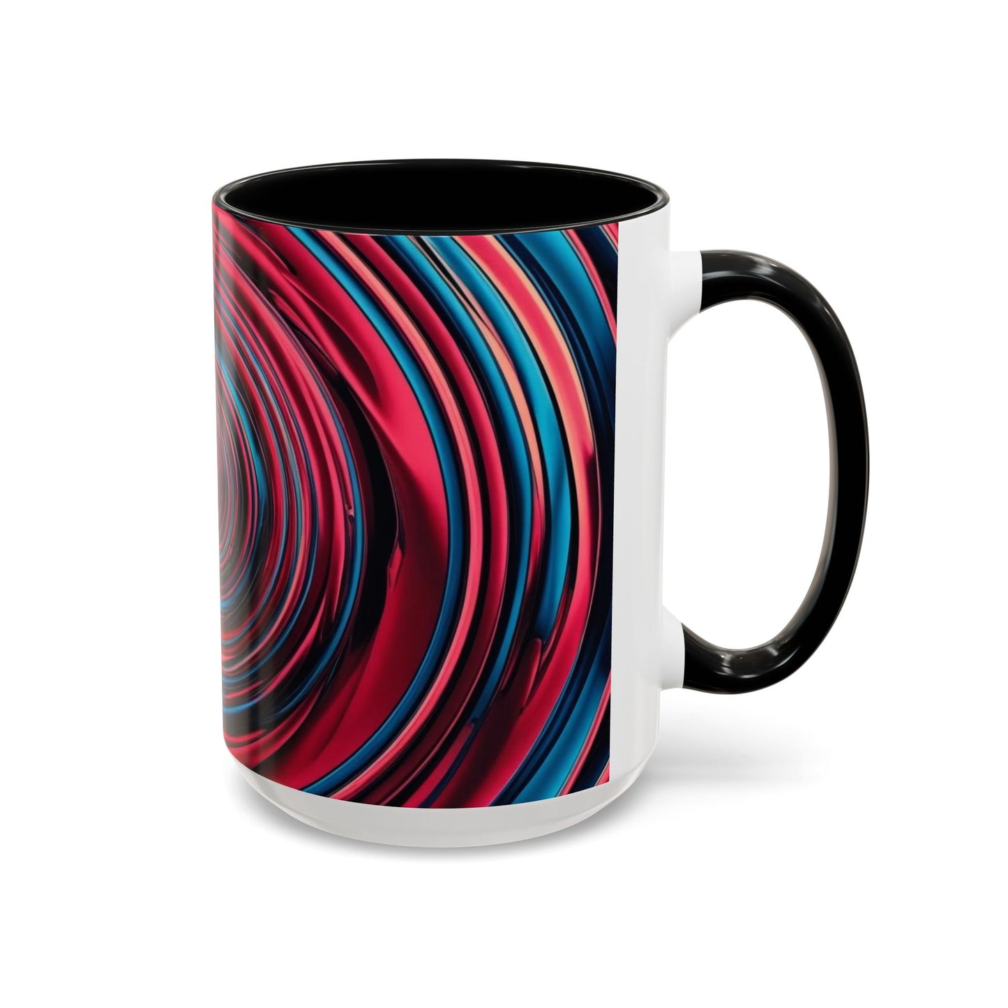 Optical Illusion Accent Mug – Ceramic Coffee Cup
