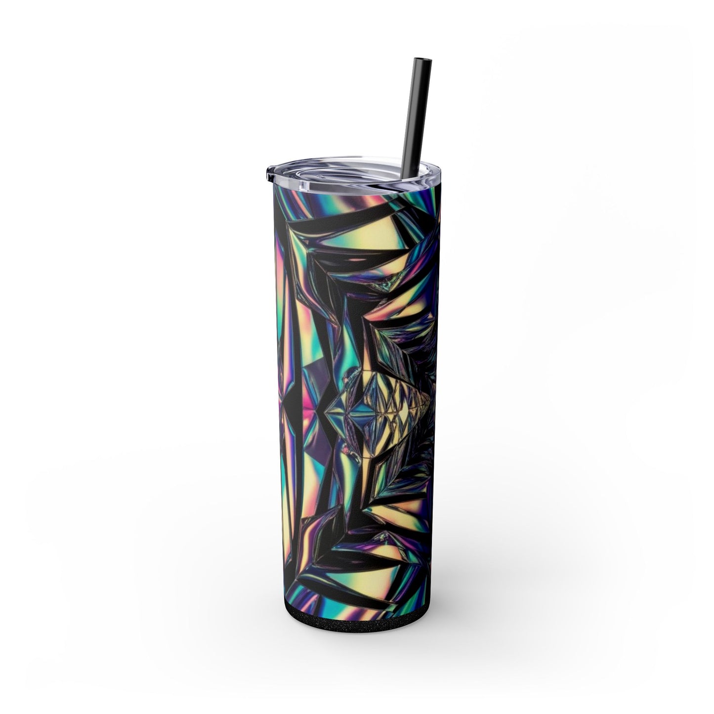 Optical Illusion Skinny Tumbler with Straw, 20oz