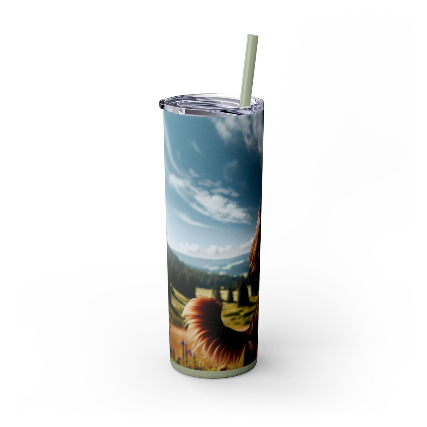 Skinny Tumbler with Straw – 20 oz Stainless Steel Cup