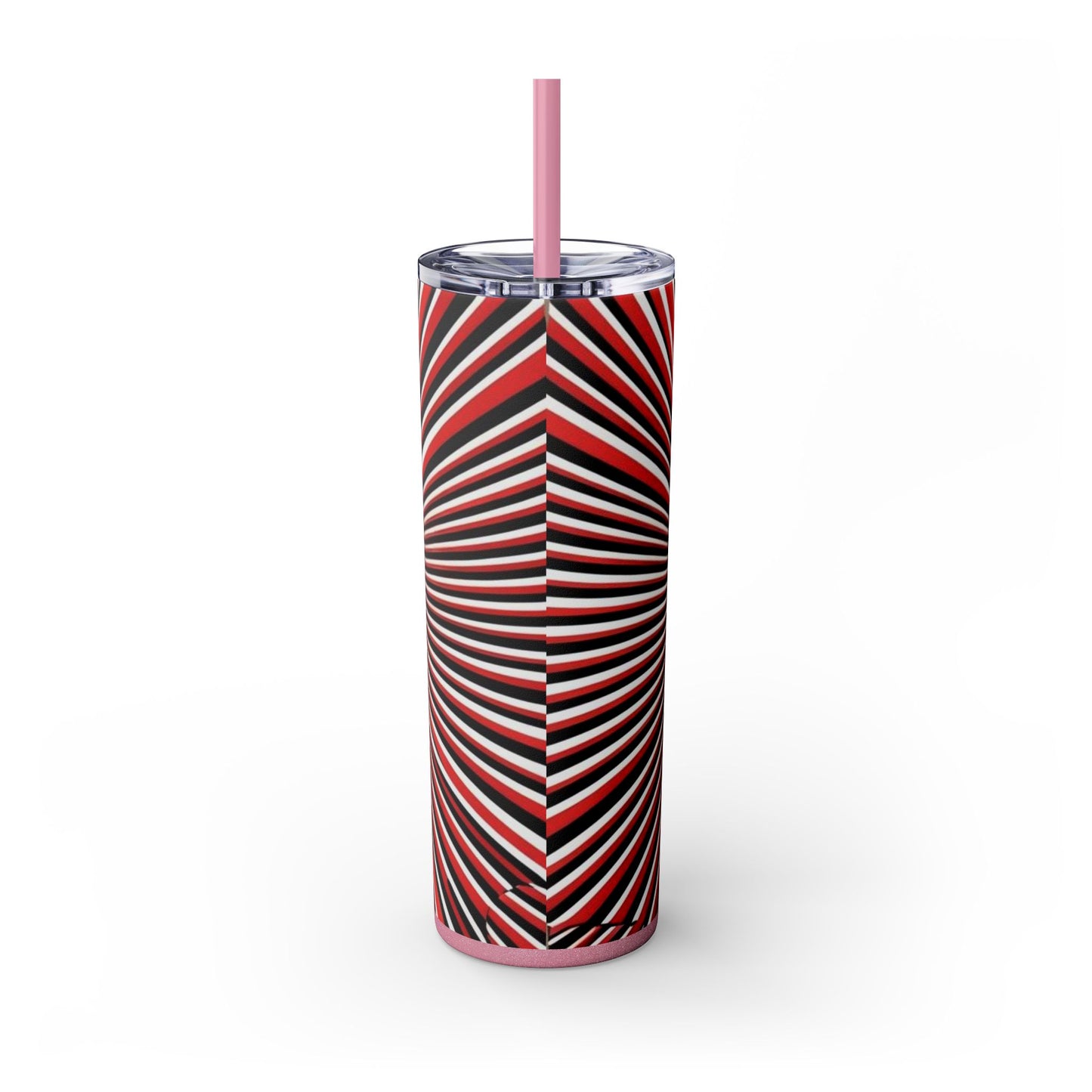 Optical Illusion Skinny Tumbler with Straw, 20oz