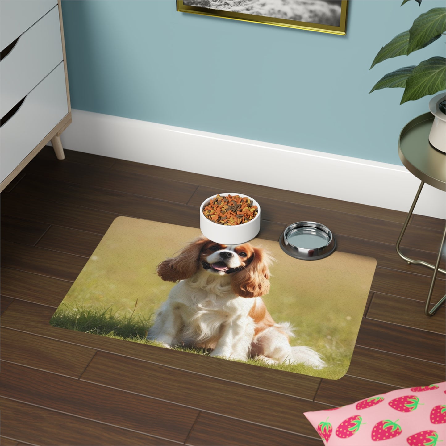 Pet Food Mat (12x18) - Cavalier King Charles Spaniel