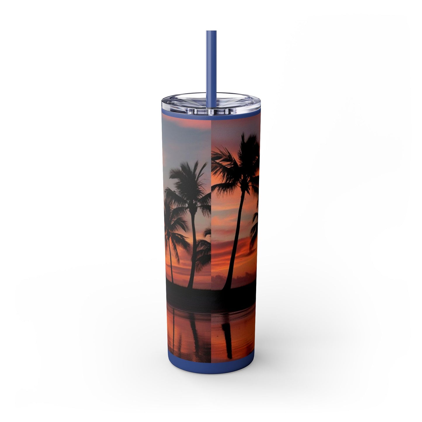 Brilliant Sunrise Skinny Tumbler with Straw, 20oz