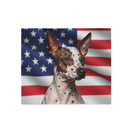 American Hairless Terrier Patriotic Blanket
