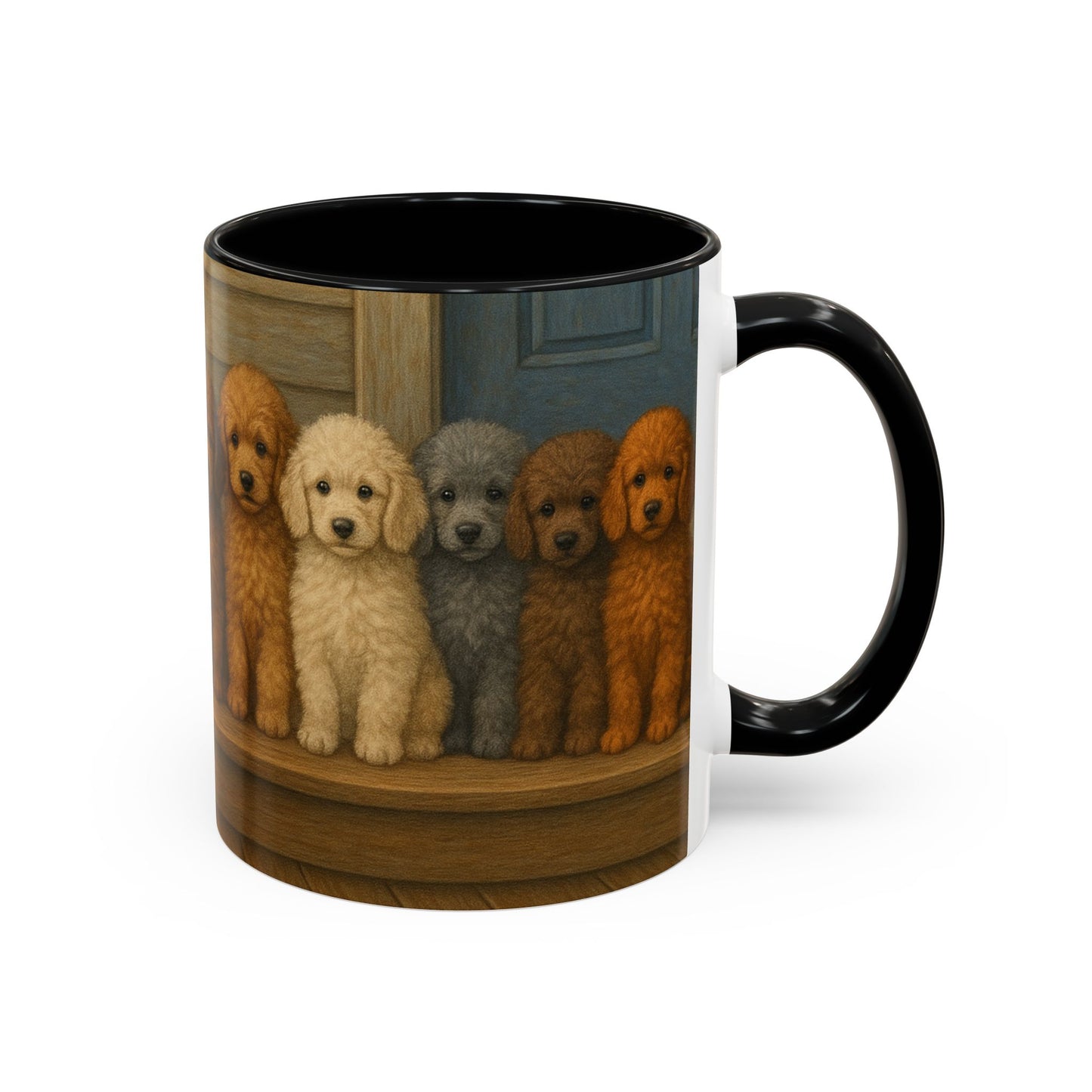 Mug à café décoratif avec motif chiots caniches - Cadeau idéal pour les amoureux des chiens