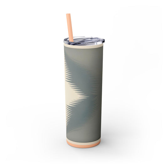 Optical Illusion Skinny Tumbler with Straw, 20oz