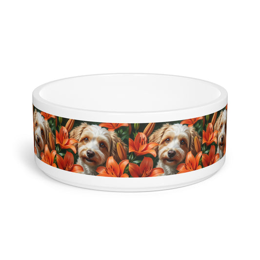 Ceramic Pet Bowl – 16 oz Dog Feeding Bowl