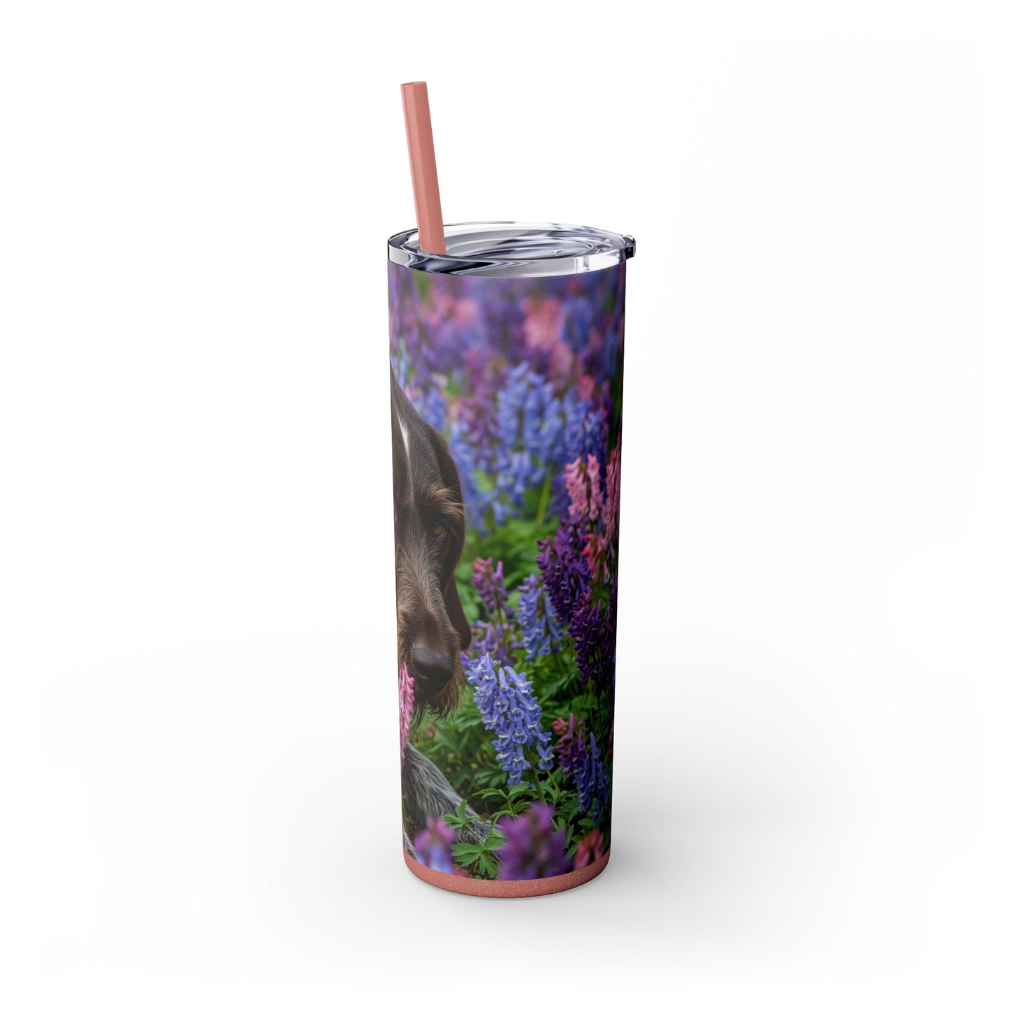Wirehaired Slovakian Pointer Skinny Tumbler with Straw, 20oz
