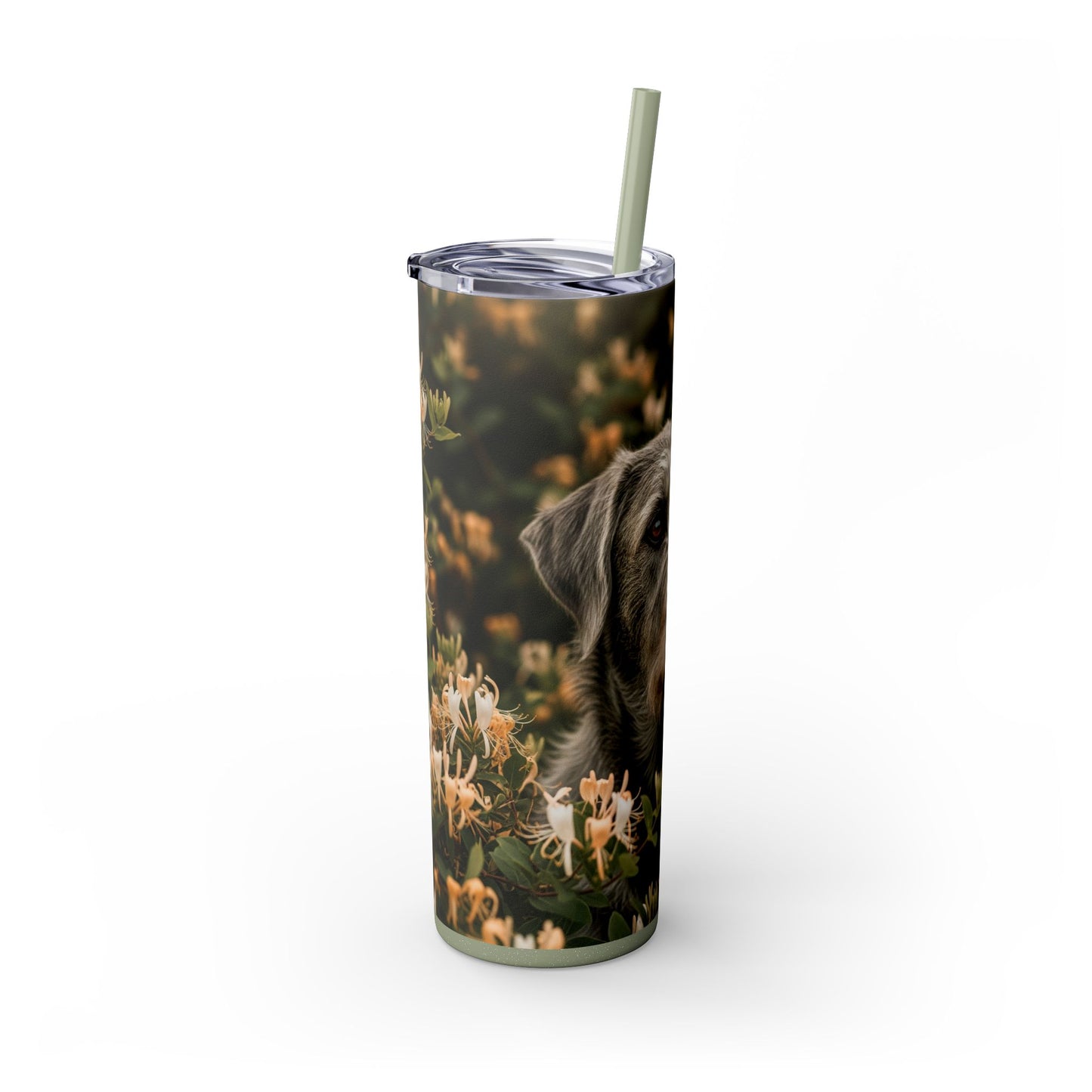 Otterhound Skinny Tumbler with Straw, 20oz