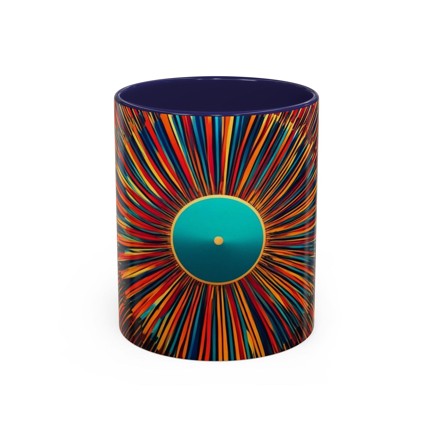 Optical Illusion Accent Mug – Ceramic Coffee Cup