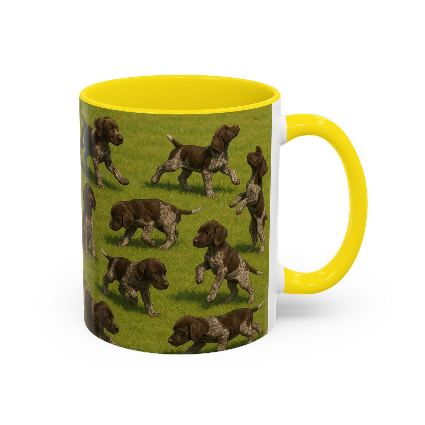 German Shorthaired Pointer puppies Accent Coffee Mug - Perfect Gift for Dog Lovers