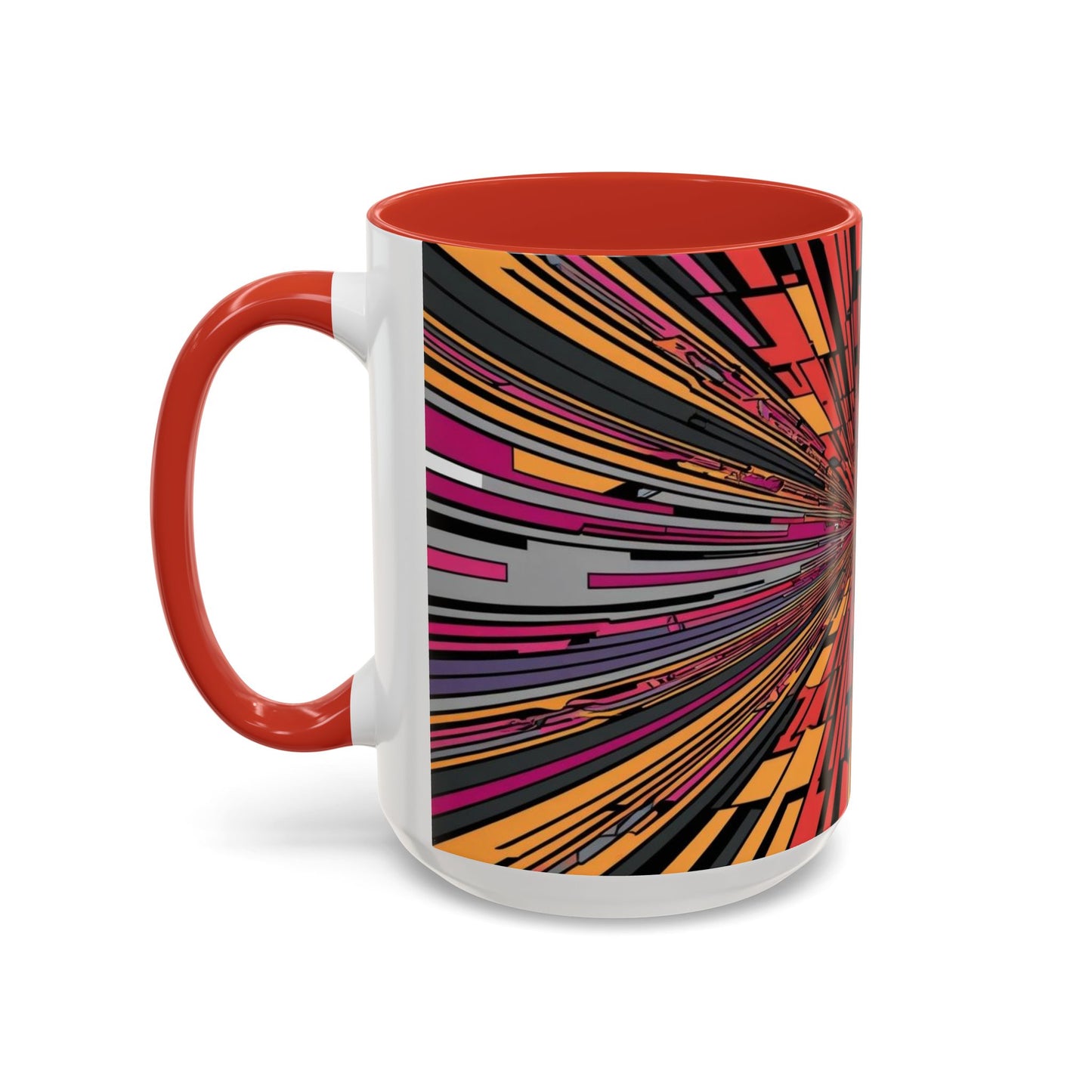 Optical Illusion Accent Mug – Ceramic Coffee Cup