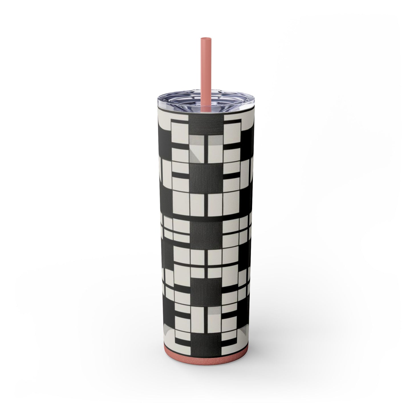 Optical Illusion Skinny Tumbler with Straw, 20oz