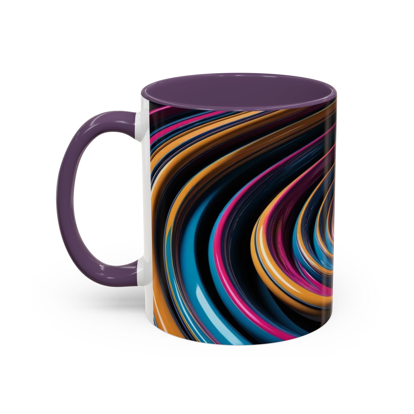 Optical Illusion Accent Mug – Ceramic Coffee Cup