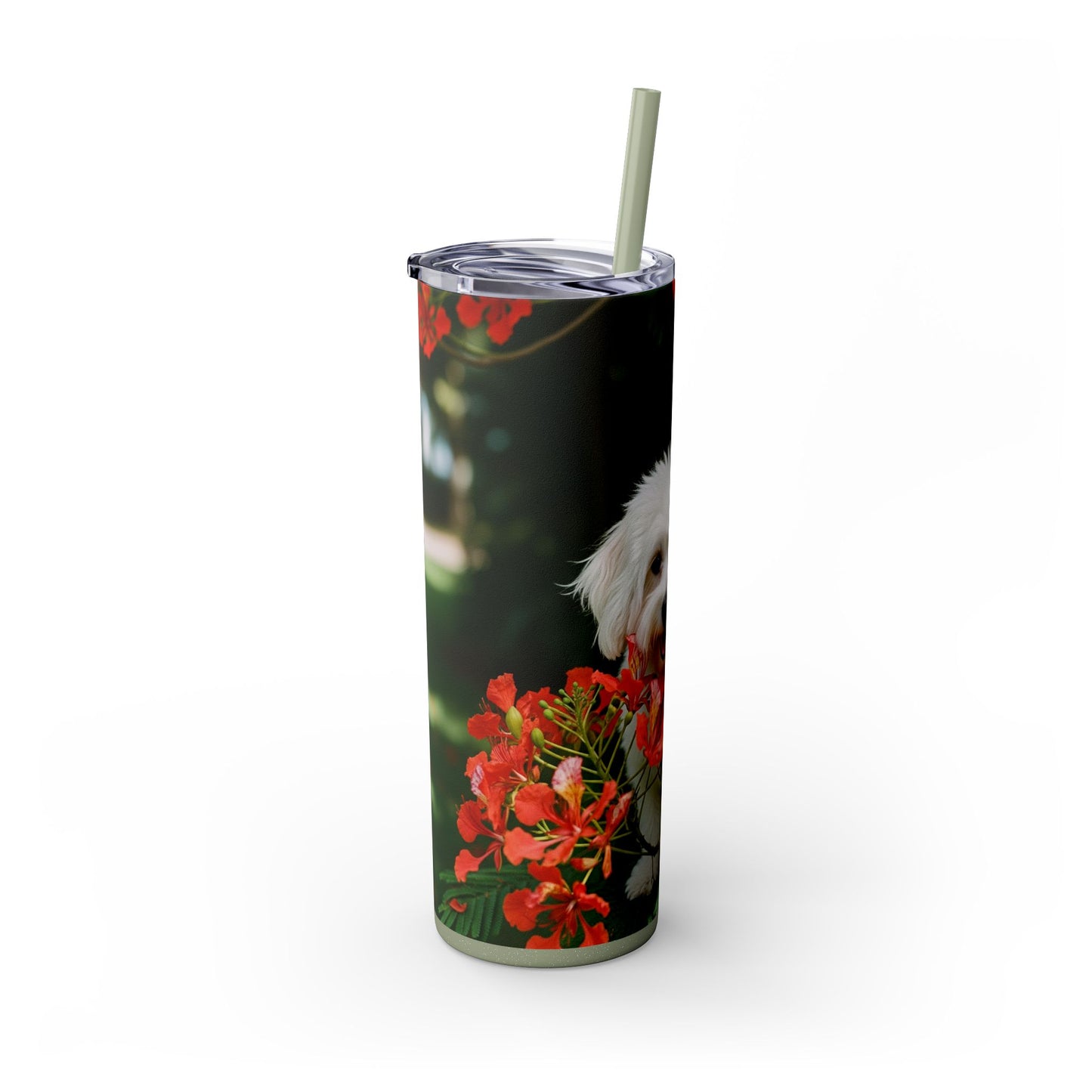 Gobelet Coton de Tuléar avec paille, 590 ml