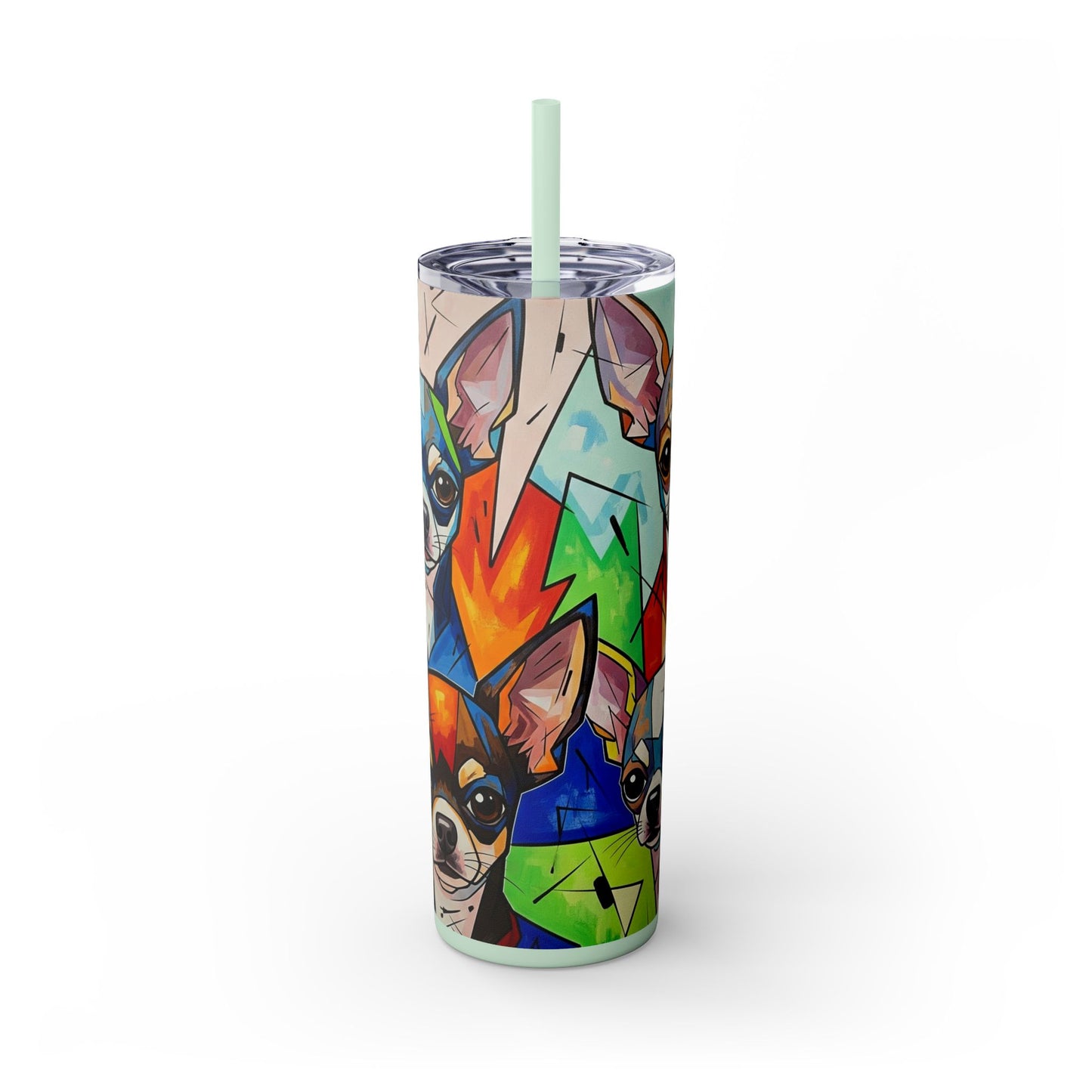 Skinny Tumbler with Straw – 20 oz Stainless Steel Cup