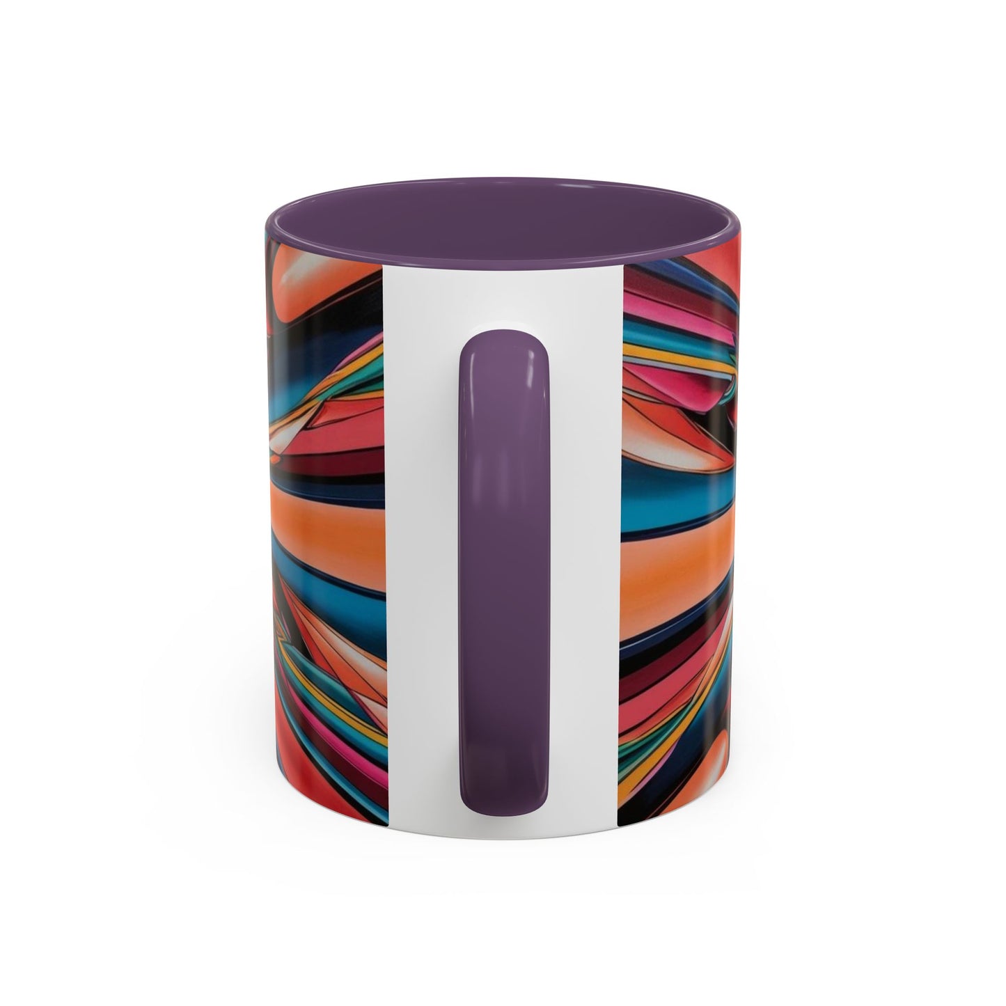 Optical Illusion Accent Mug – Ceramic Coffee Cup