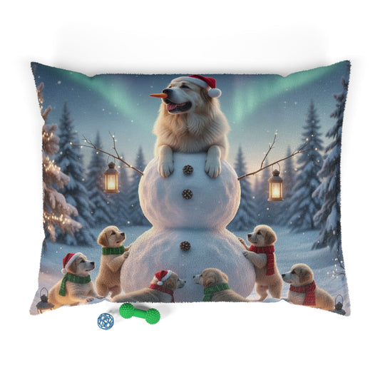 Holiday Snowman Dog Pet Bed