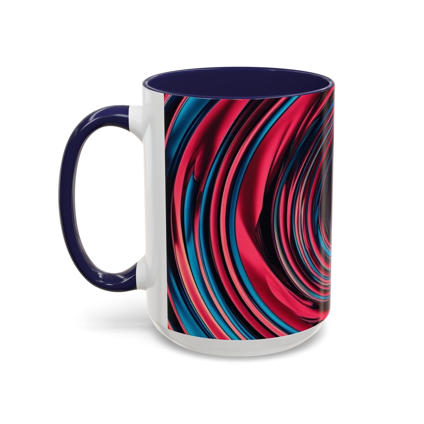 Optical Illusion Accent Mug – Ceramic Coffee Cup